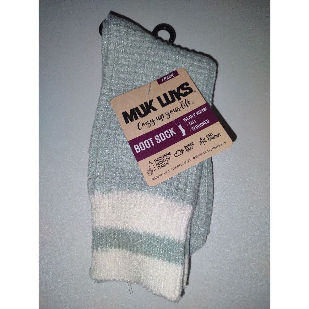 Muk Luks lot of 2 Boot Socks Tall or Slouched New 6 - 11 New